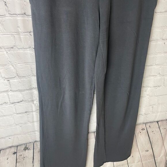 Natori Pull-On Ponte Wide-Leg Stretch Pants Gray - Picture 4 of 12